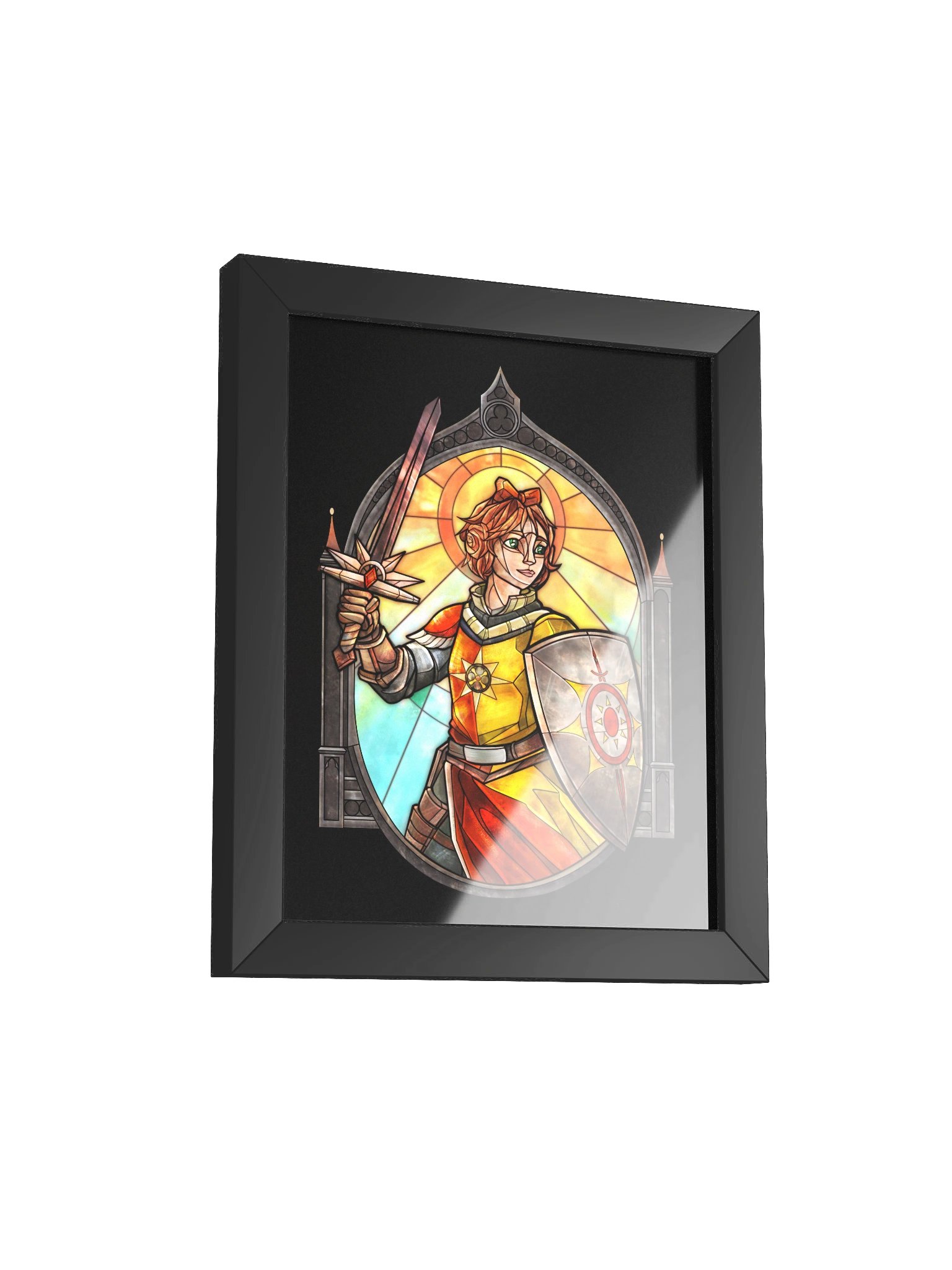 Squire Lou of the Solar Knights (Torched RP) Framed Art Print product image (2)