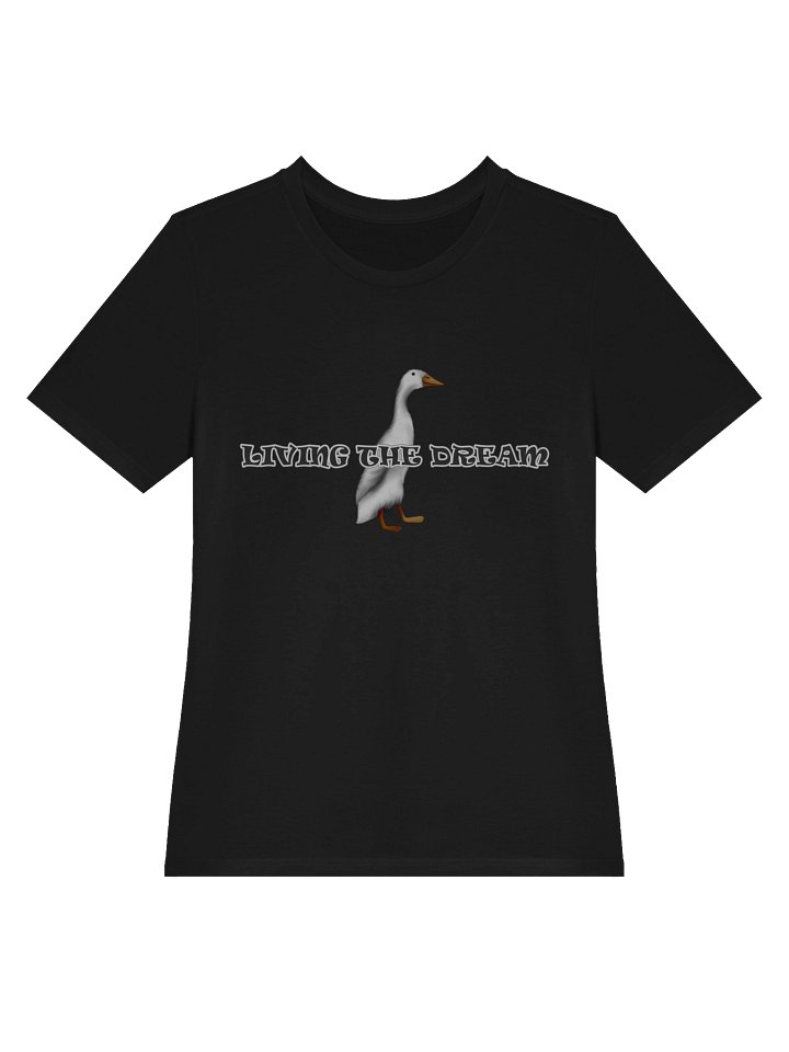 Duck "LIVING THE DREAM" T-Shirt. Women's Bella+Canvas Supersoft Relaxed-fit T-Shirt product image (2)