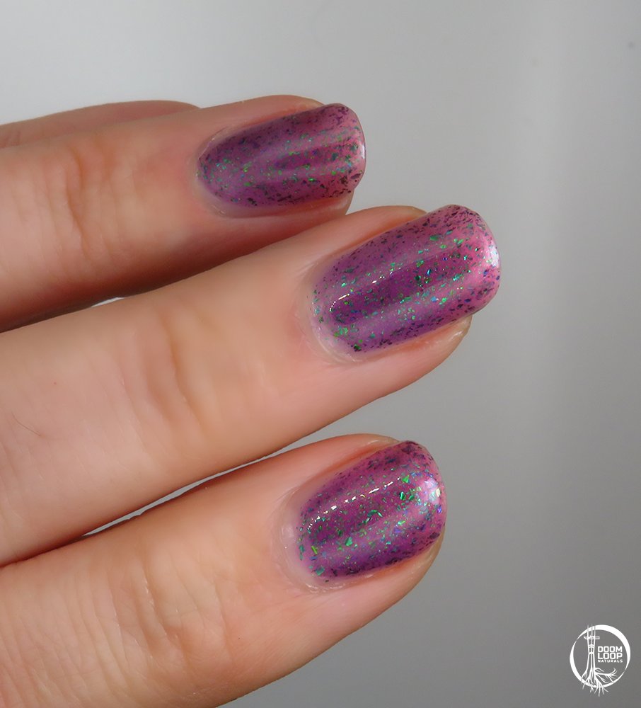 COUCH FKR - Dark Plum to Pink Thermal Green Flake Nail Polish product image (9)