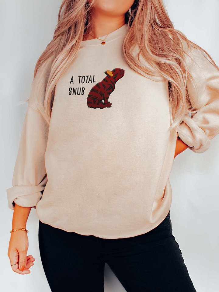 A Total Snub Sweatshirt (Embroidered) of a French Bulldog(Brindle) product image (2)