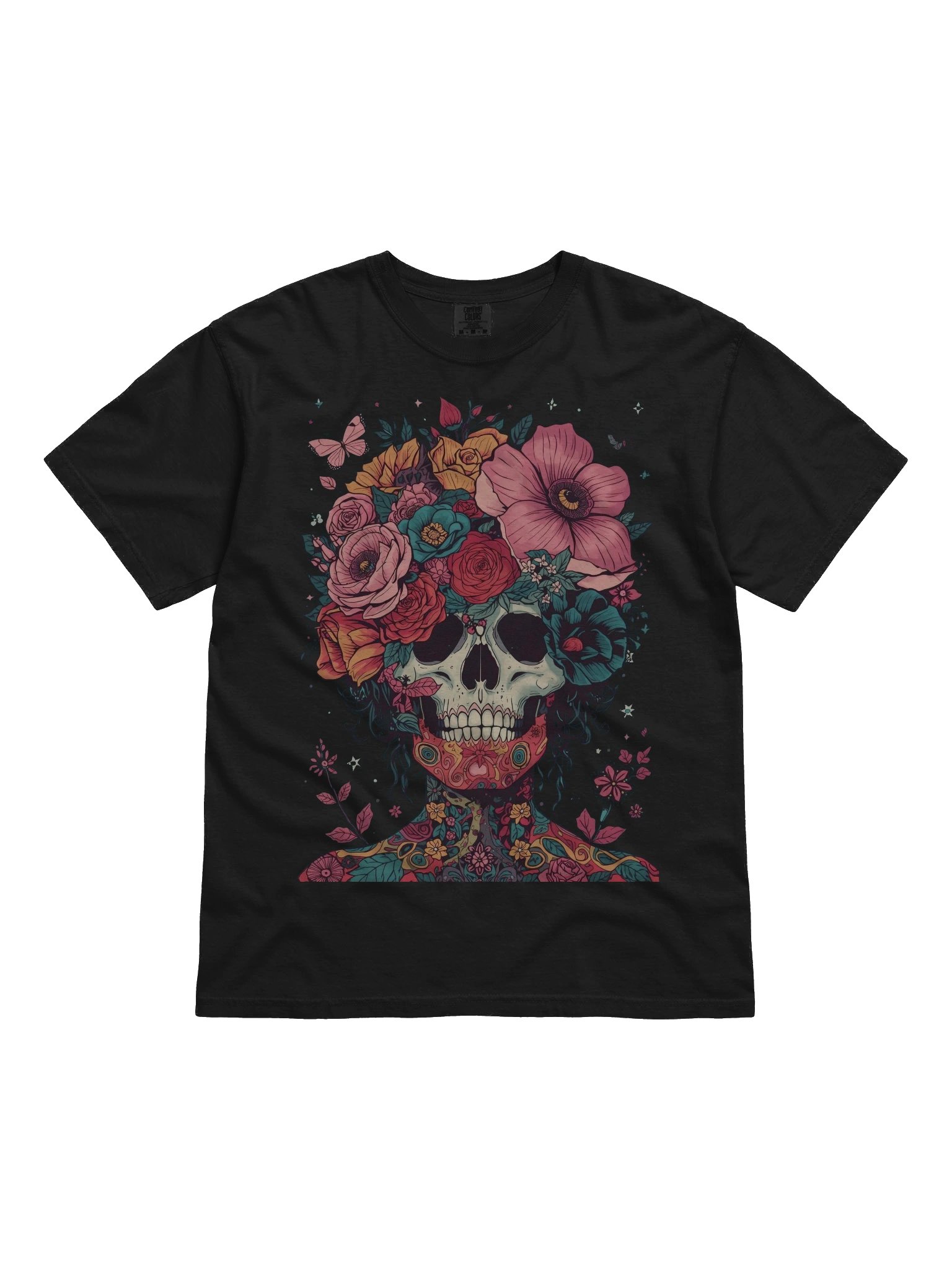 Blooming Skull Crown Heavyweight Tee product image (1)