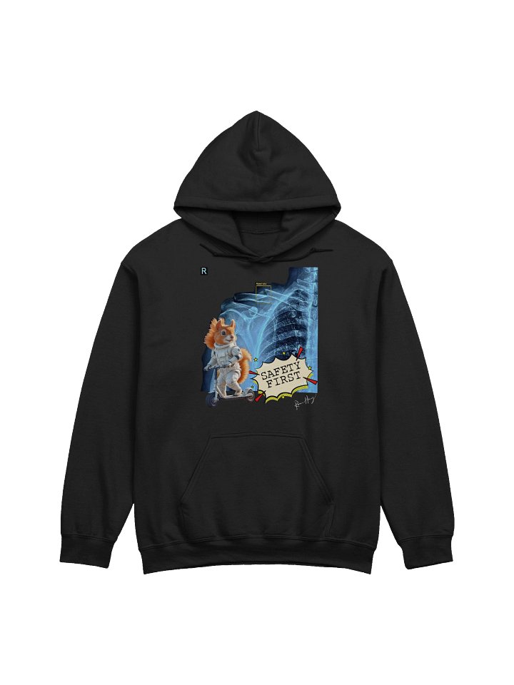 Safety First hoodie with real authentic X-ray product image (1)