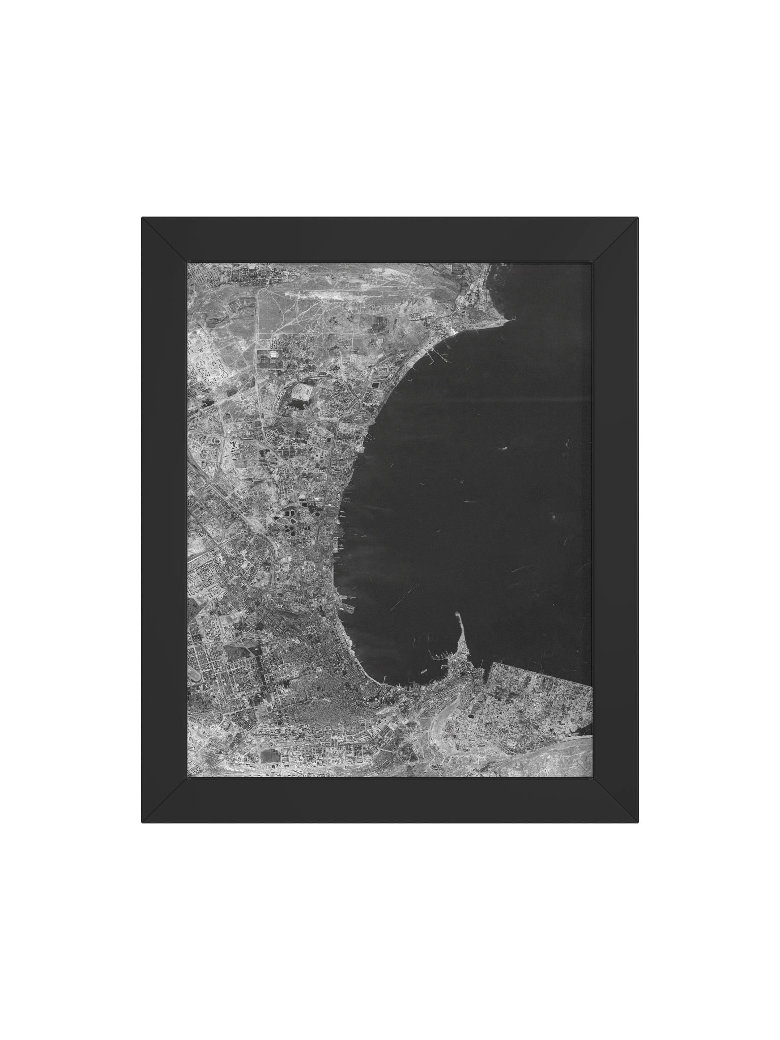 Baku, Azerbaijan (1966) Declassified Spy Satellite Picture (Framed - Portrait) product image (4)