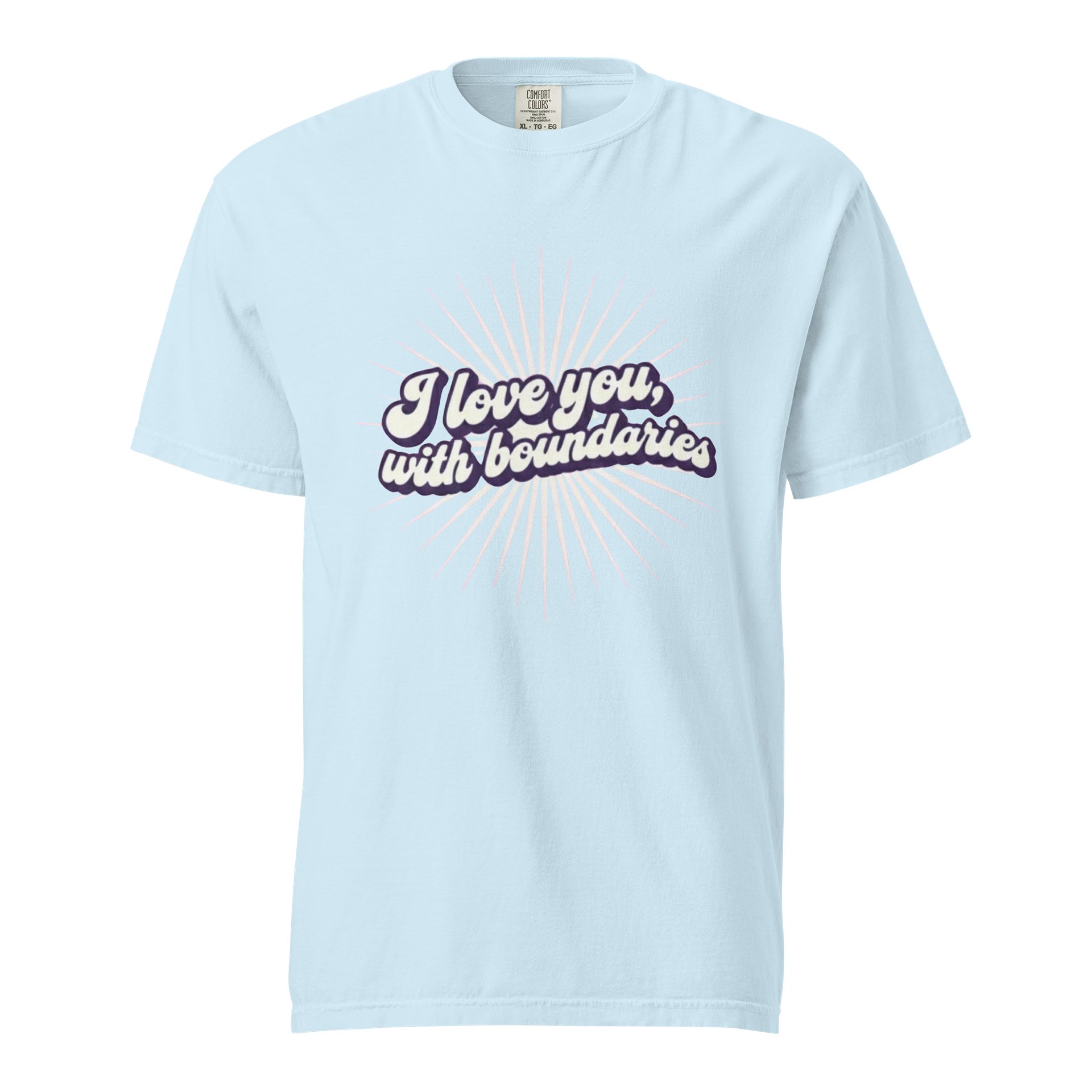 “I Love You With Boundaries” Light Blue T-Shirt product image (1)