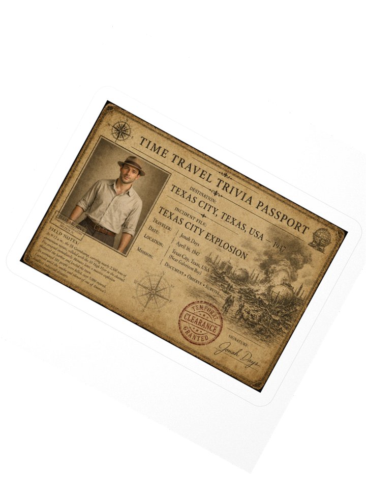 Texas City Explosion — 1947 Incident Passport Sticker product image (4)