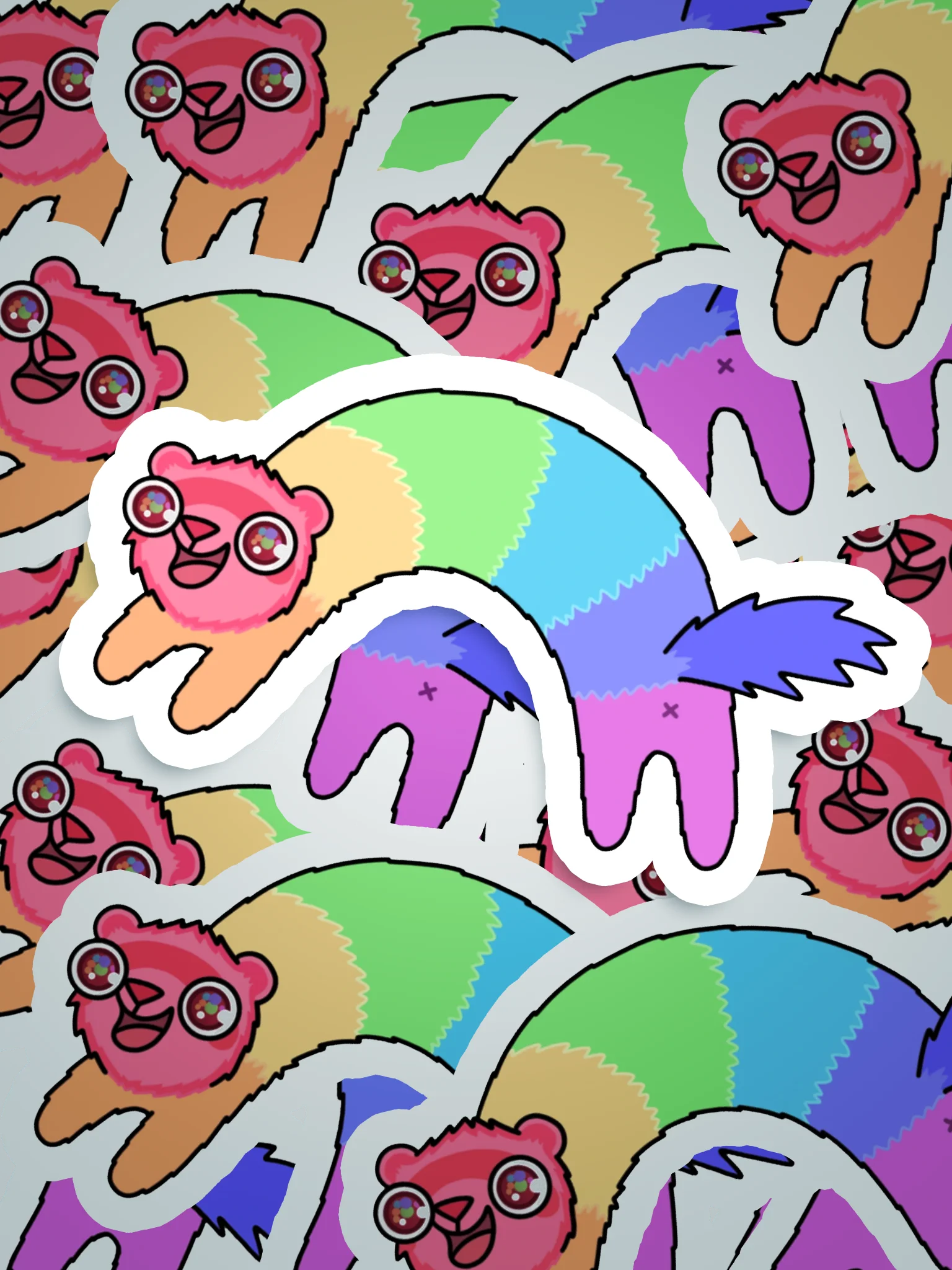 Rainbow Ferret | Car or Laptop Sticker product image (1)