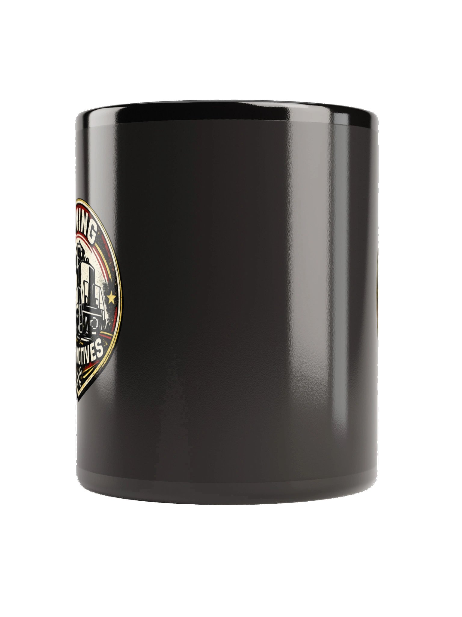 Saving Locomotives Black Vintage Ceramic Mug product image (3)
