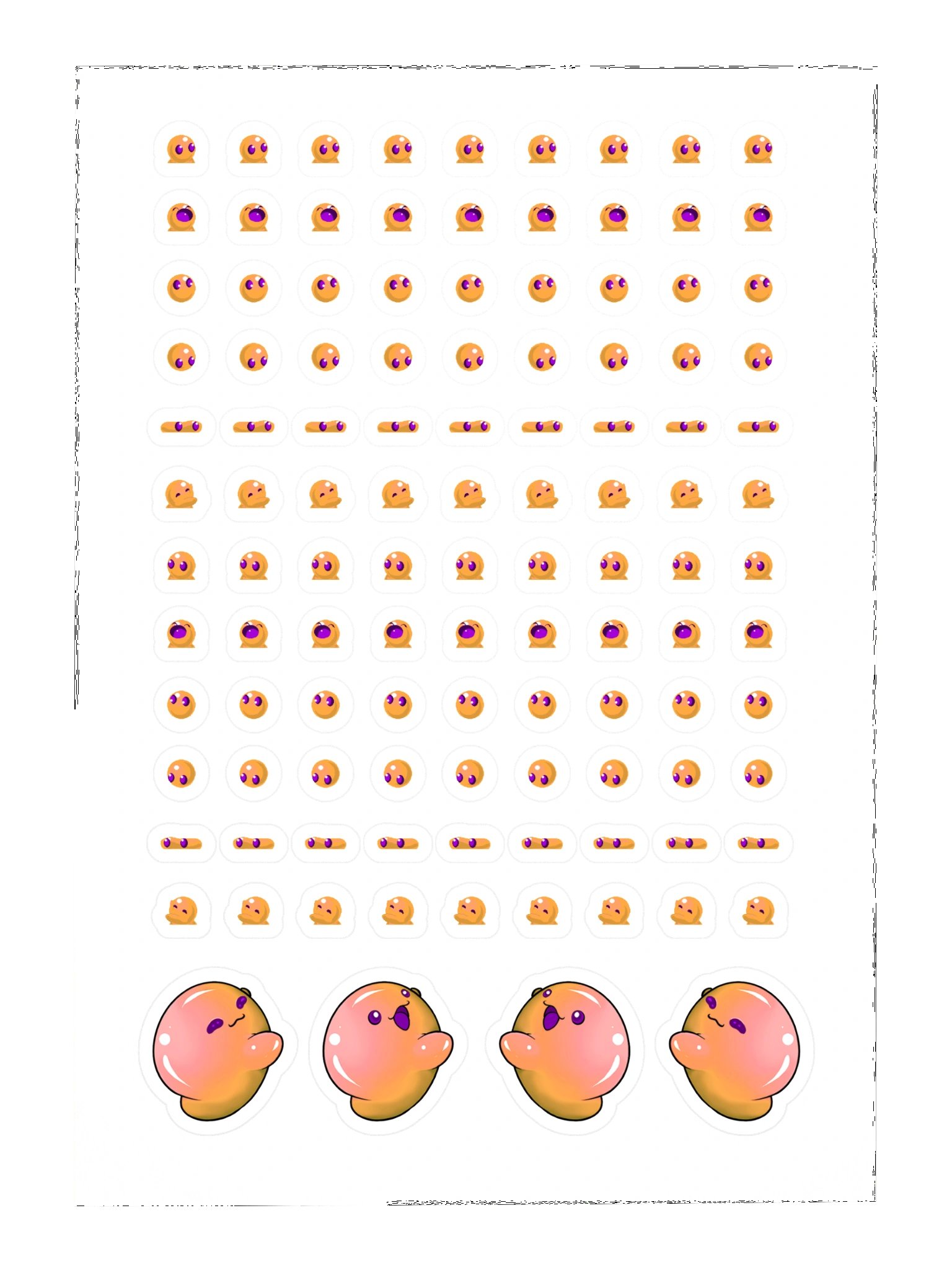 Bubbles Sticker Sheet ORANGE product image (3)