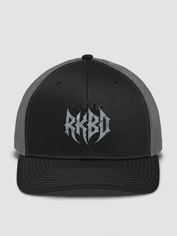 RKBD Crown Trucker Hat – Black Front, Grey Mesh, 100% Rebellion product image (1)