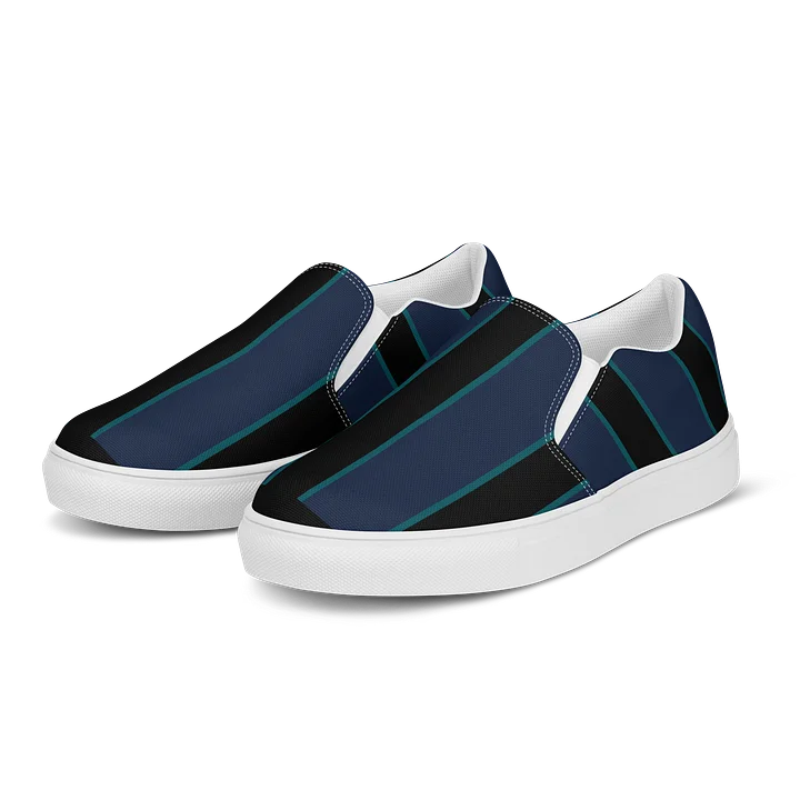 Mens His House Canvas Slip Ons - Midnight Stripe product image (1)