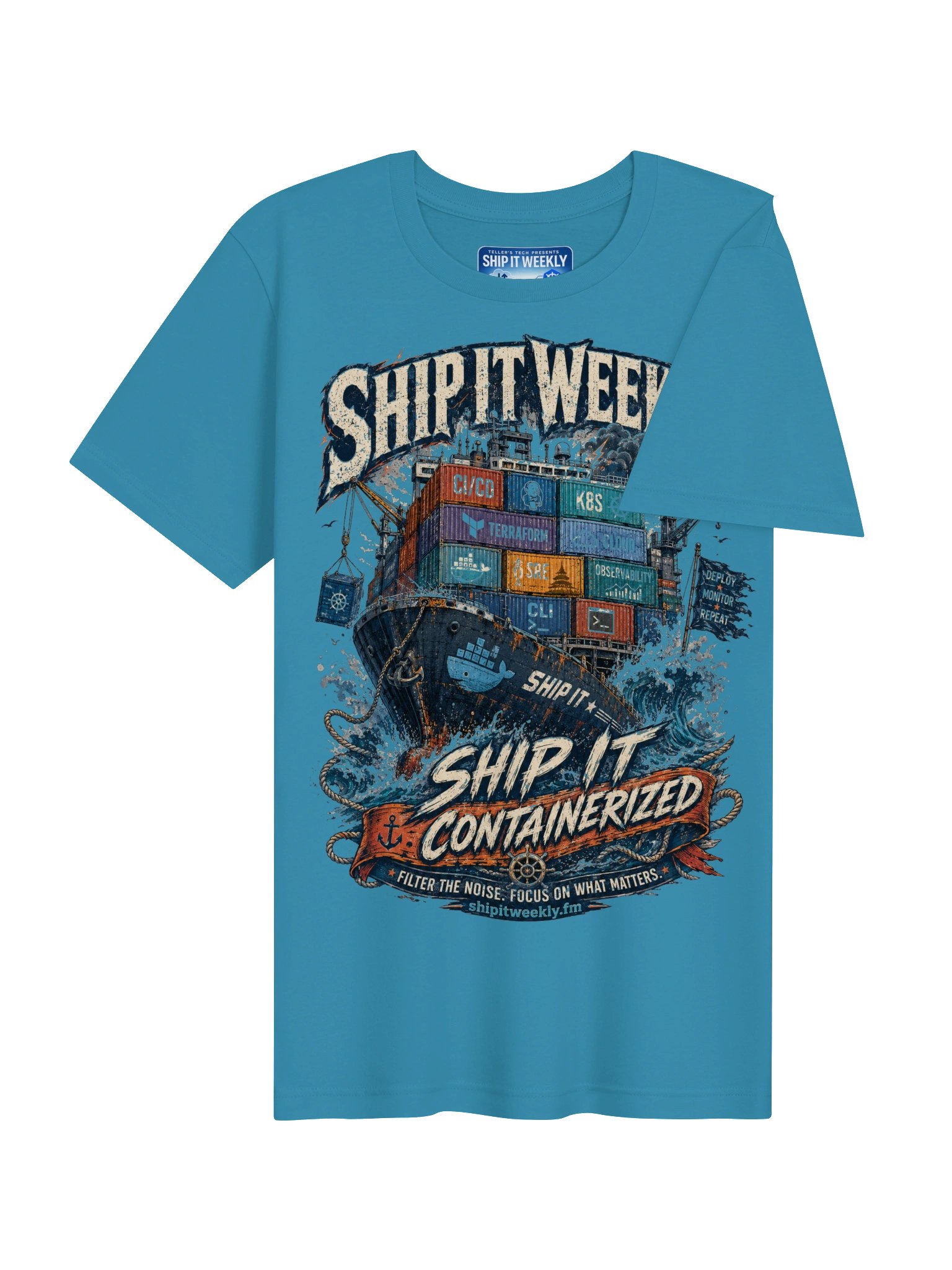 Ship It Containerized | Ship It Weekly DevOps Tee product image (4)