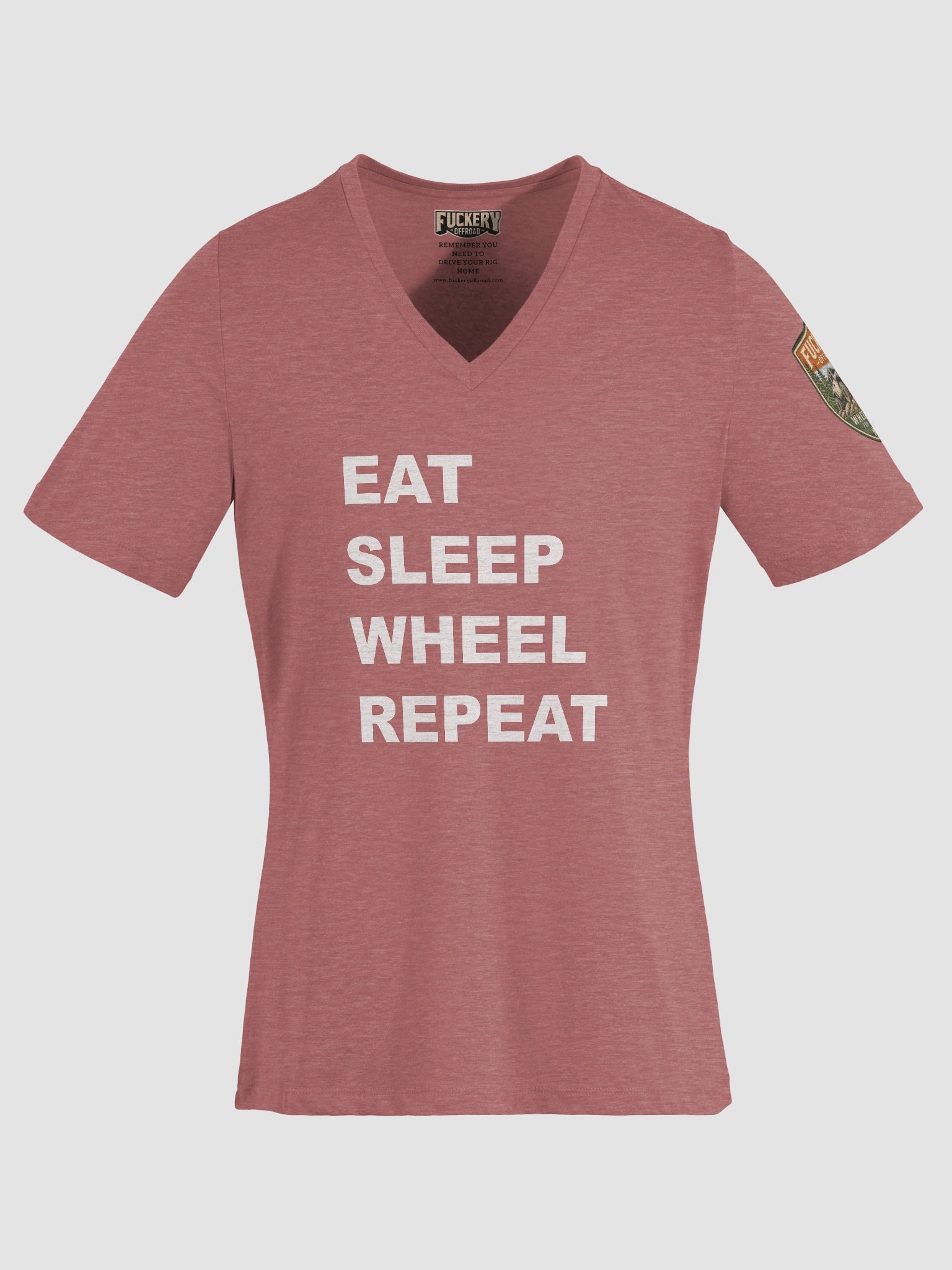 Woman t-shirt with Eat Sleep Wheel Repeat product image (31)