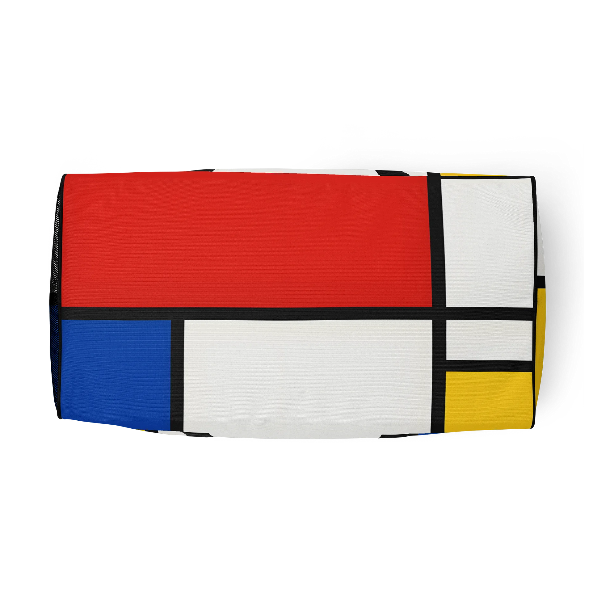 Mondrian-Inspired Geometric Duffle Bag – Artistic Bauhaus Style Travel & Gym Bag product image (5)