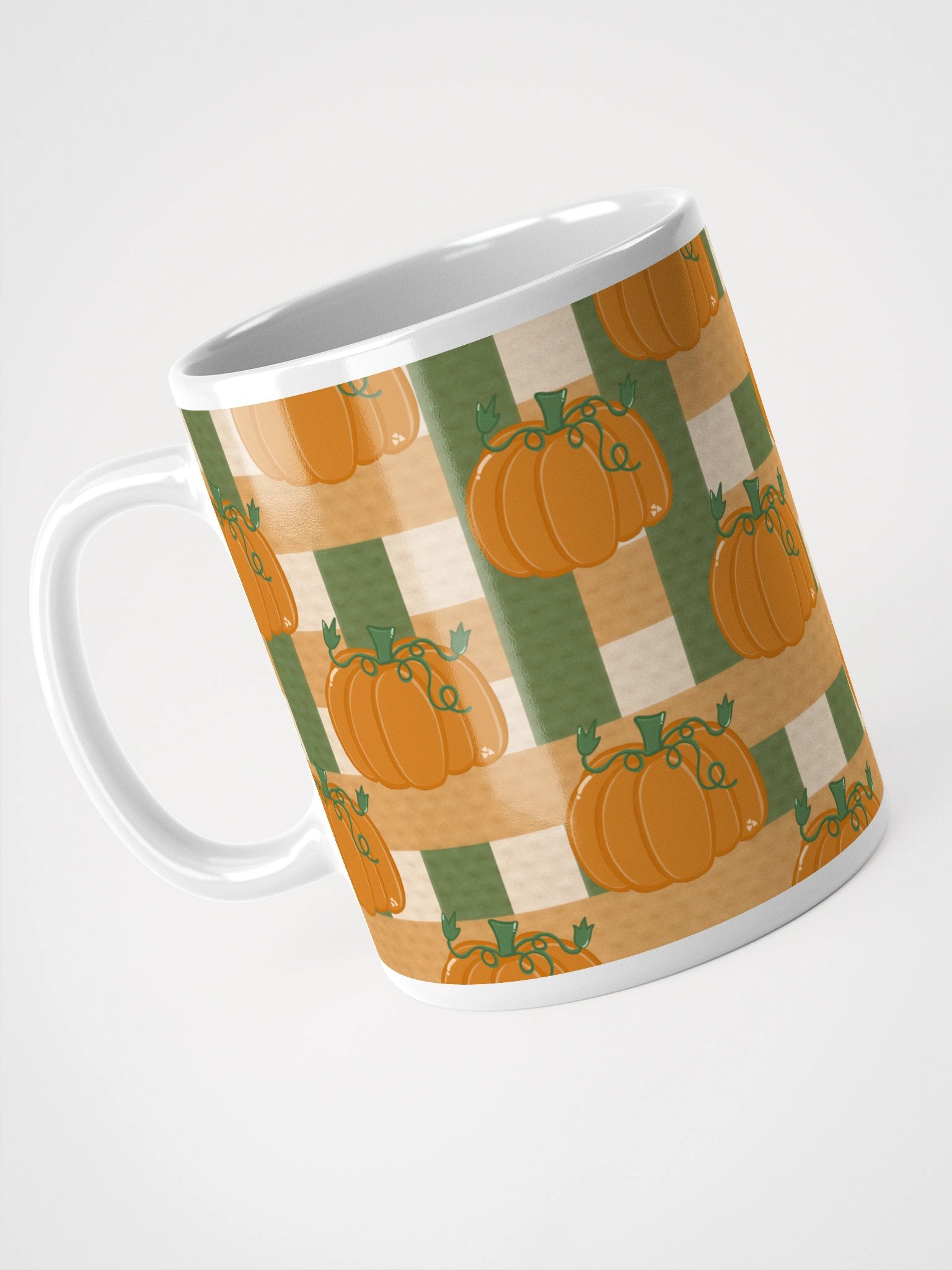 Pumpkin Plaid Pattern Mug product image (5)