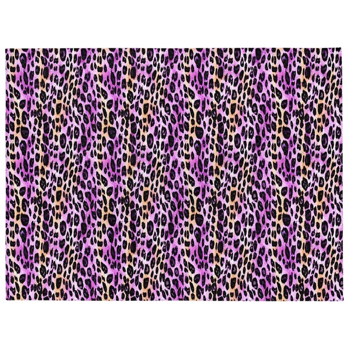 Purple Beige Leopard Blanket product image (1)