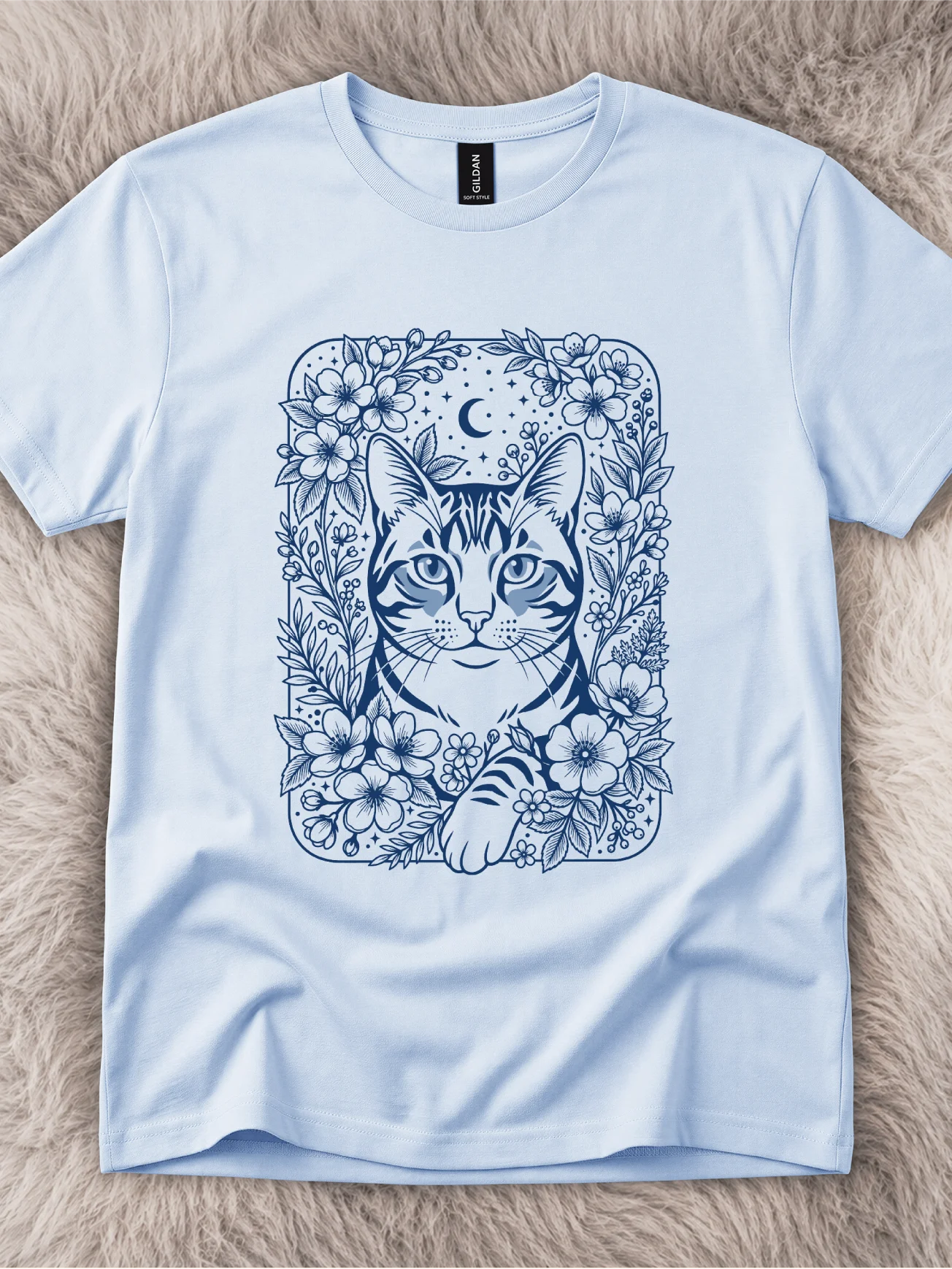 Lunar Garden Tabby Cat Shirt product image (1)