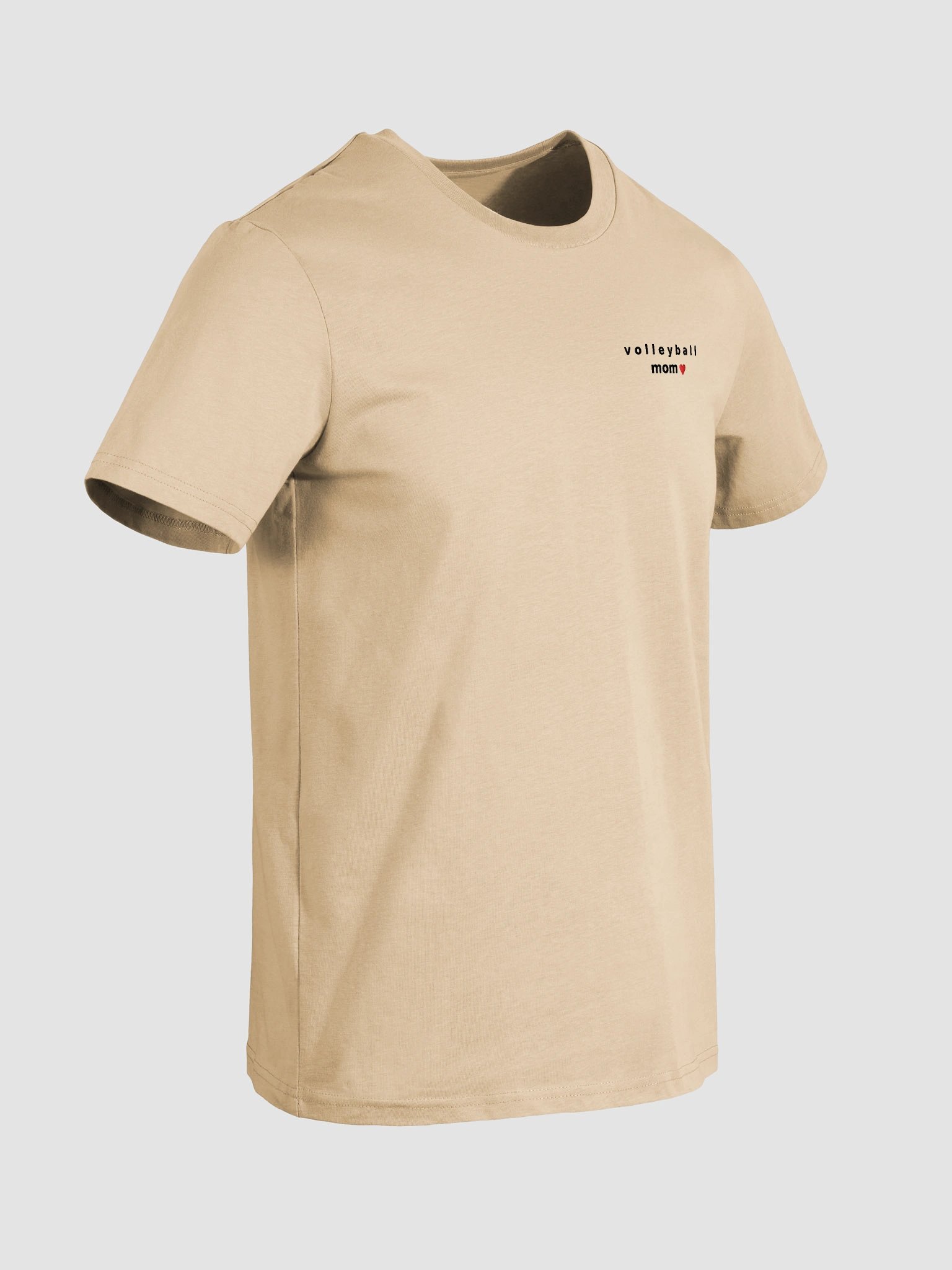 Volleyball Mom Heart Embroidered Organic Tee product image (6)