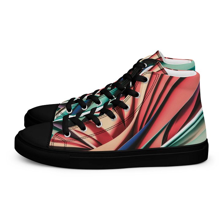 Graphic Grove Women's High-Top Canvas Shoes - Abstract Art Design, Vibrant Colours, Comfortable Fit product image (1)