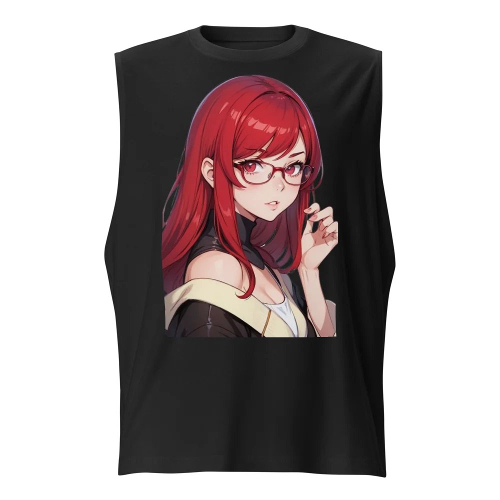 (Red WAIFU) K Muscle Shirt product image (1)