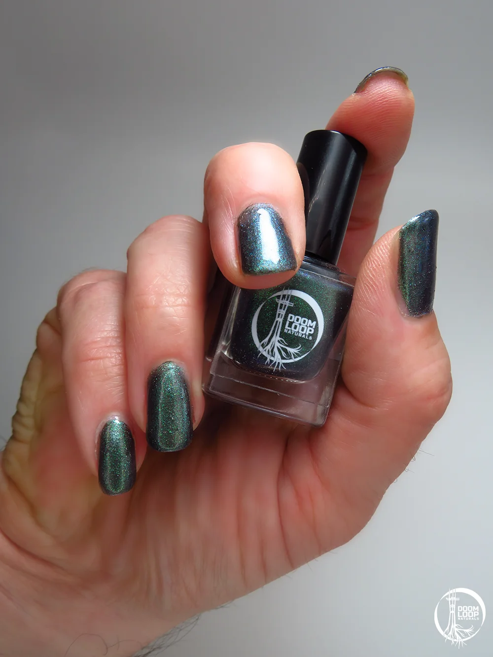 GRAVITON - Black and Green Shifty Glitter Nail Polish product image (3)