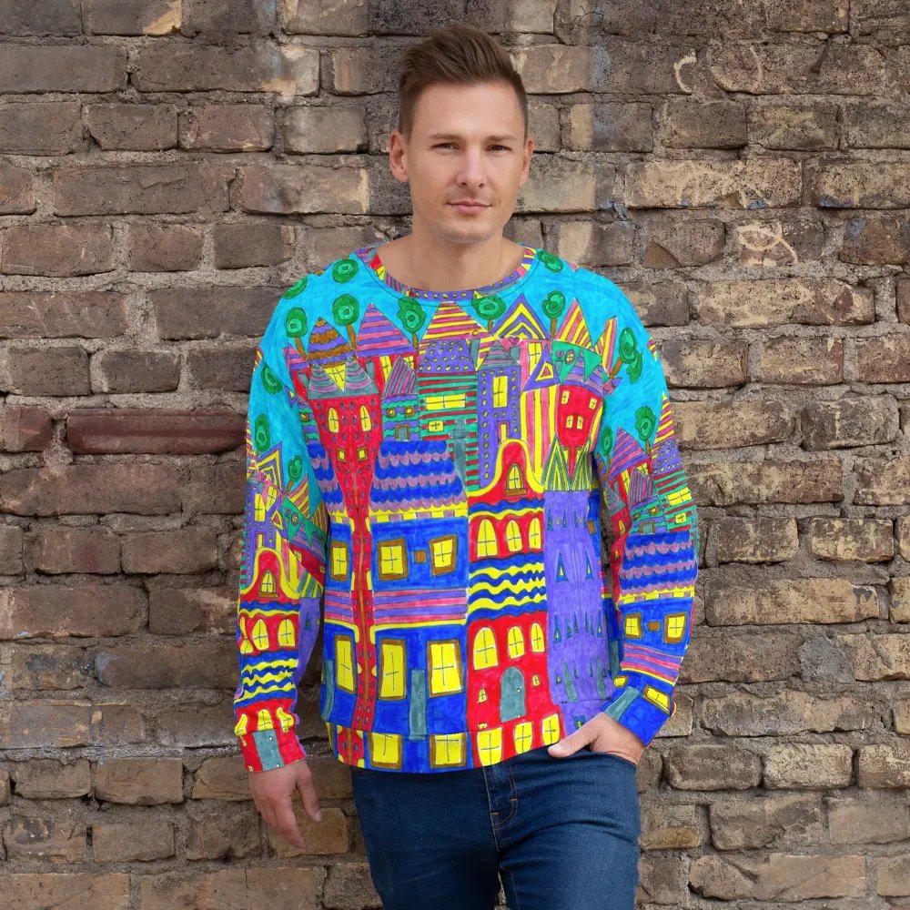 Abstract Playful Houses Unisex Sweatshirt product image (3)