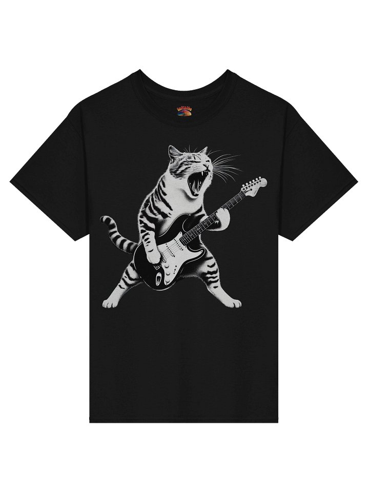 CAT PLAYING GUITAR T-SHIRT product image (3)