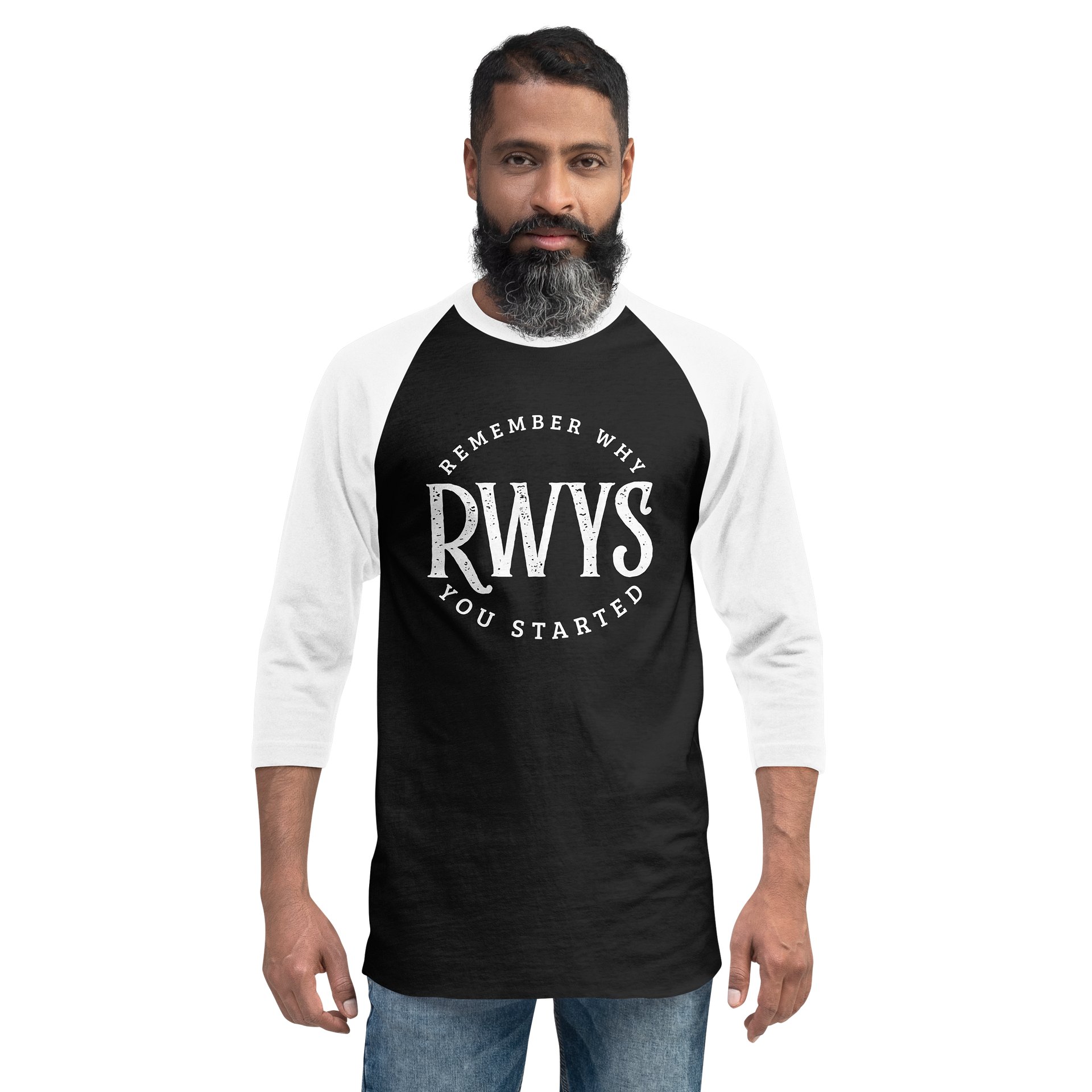 RWYS Circle Motivation Raglan Black Tee product image (5)