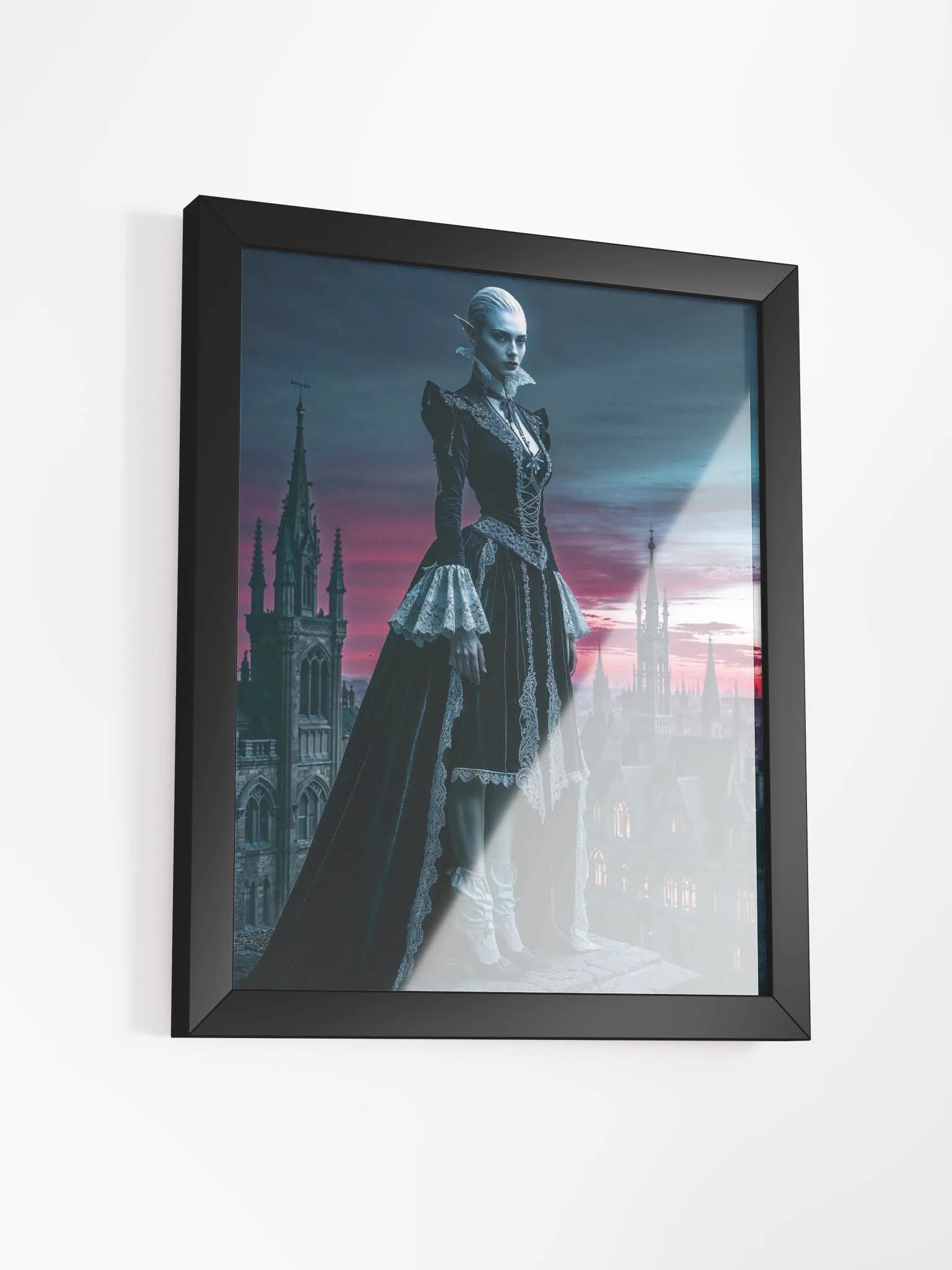 Gothic Crimson Dusk Framed Print product image (14)
