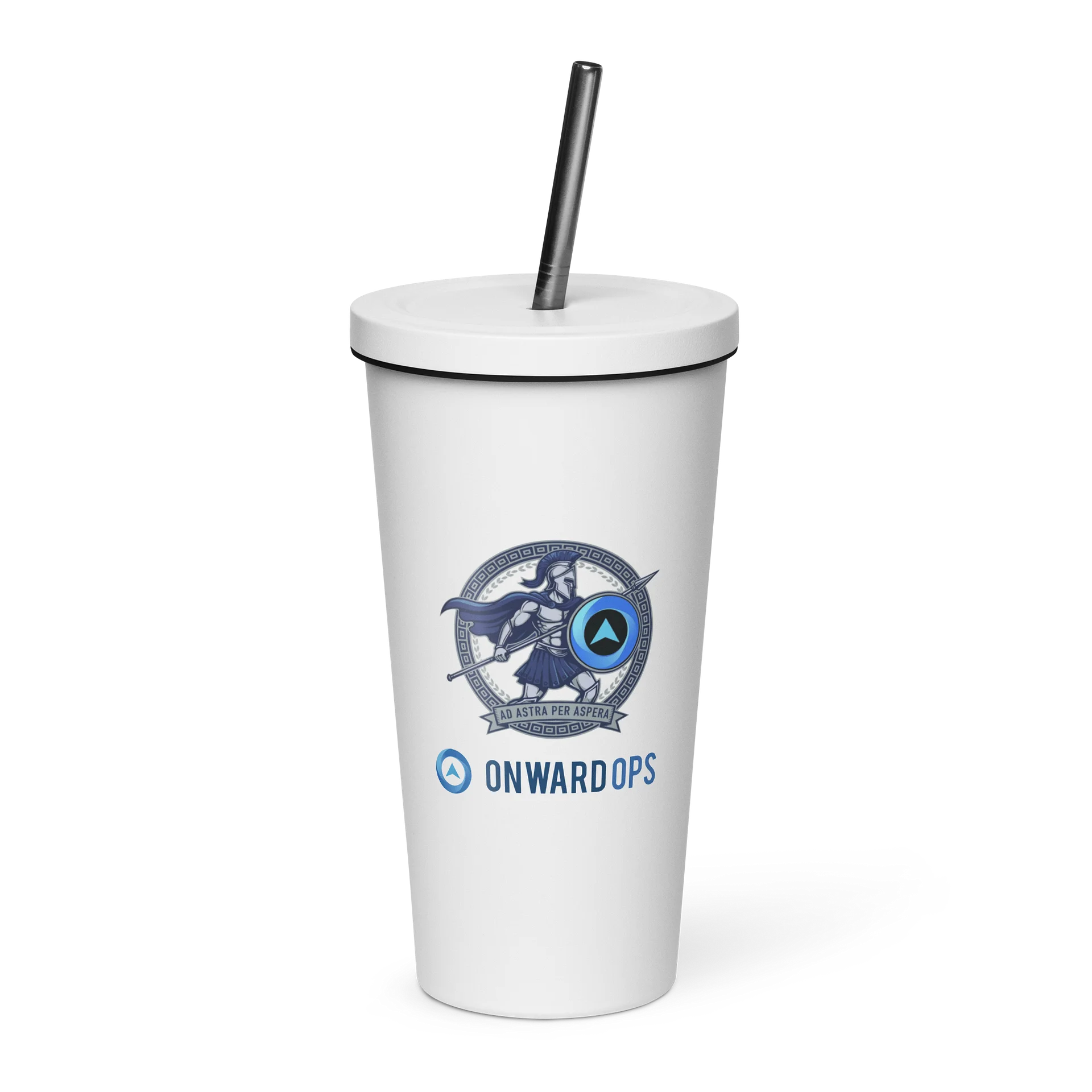 Warrior Insulated Tumbler with a Straw product image (1)