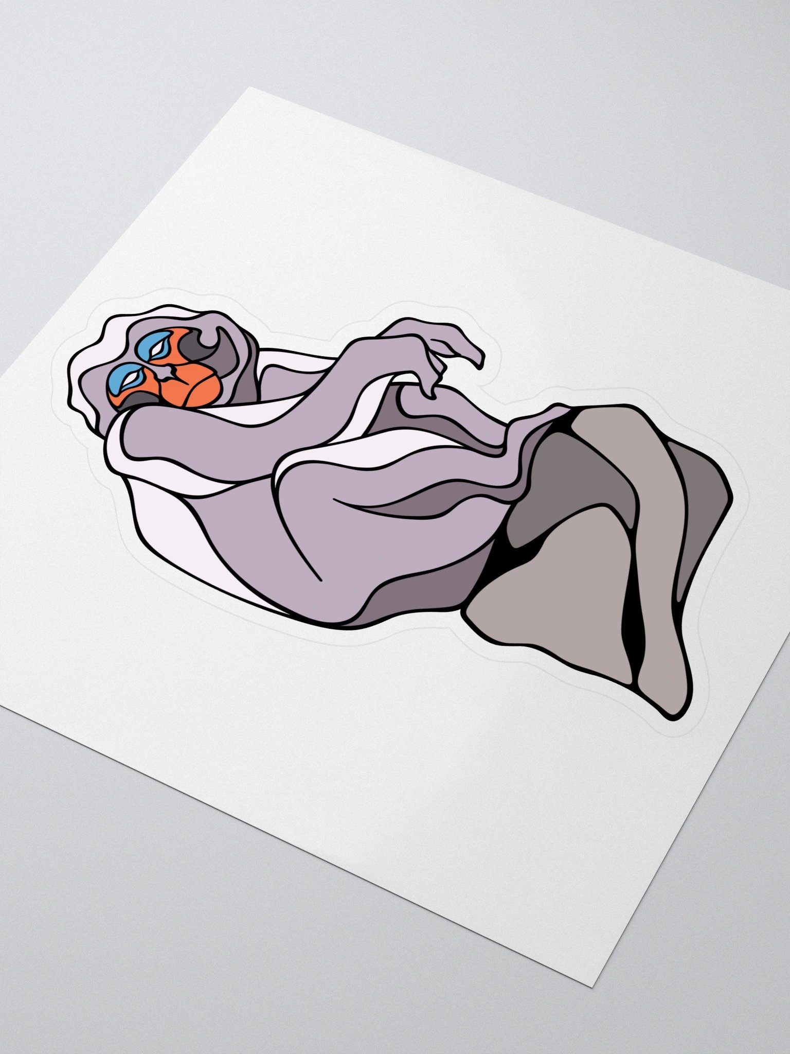 Haughty Macaque - Large Kiss Cut Sticker product image (3)