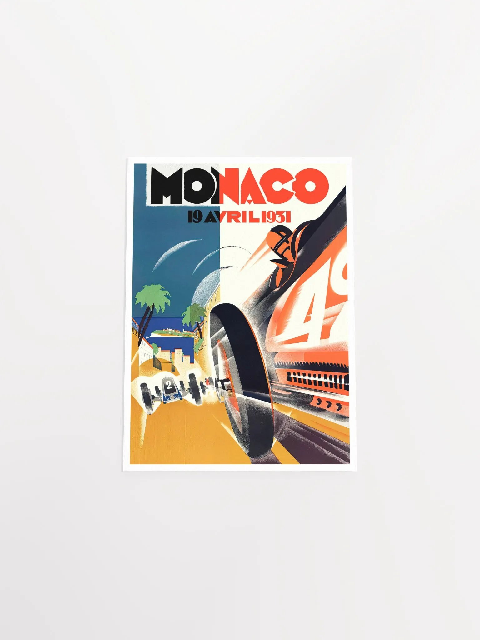 Monaco Vintage F1 Grand Prix, 1931 poster — Vintage Formula 1 poster, Monaco Grand Prix poster, retro travel poster, retro travel art product image (9)
