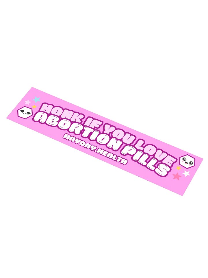 "Honk if You Love Abortion Pills" Kawaii Bumper Sticker product image (1)