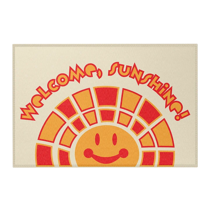 Welcome, Sunshine_Smiling Sun Area Rug_Ecru product image (1)