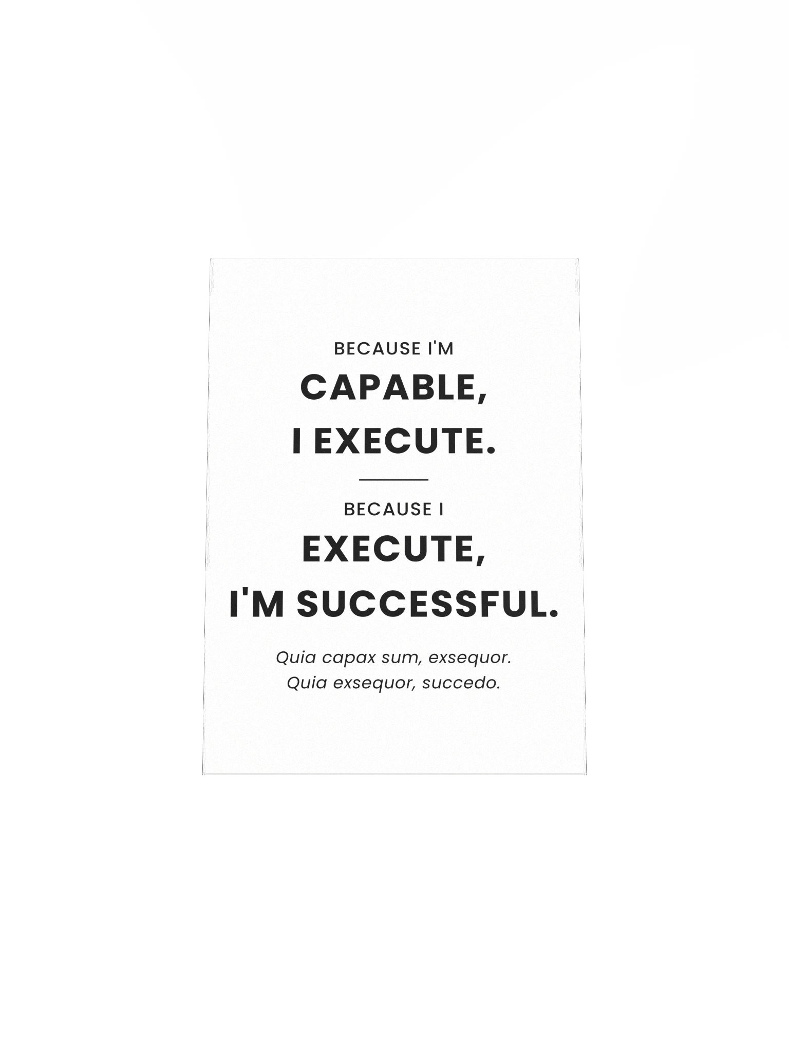 Capable. Execute. Succeed. — Creed Wall Print product image (4)