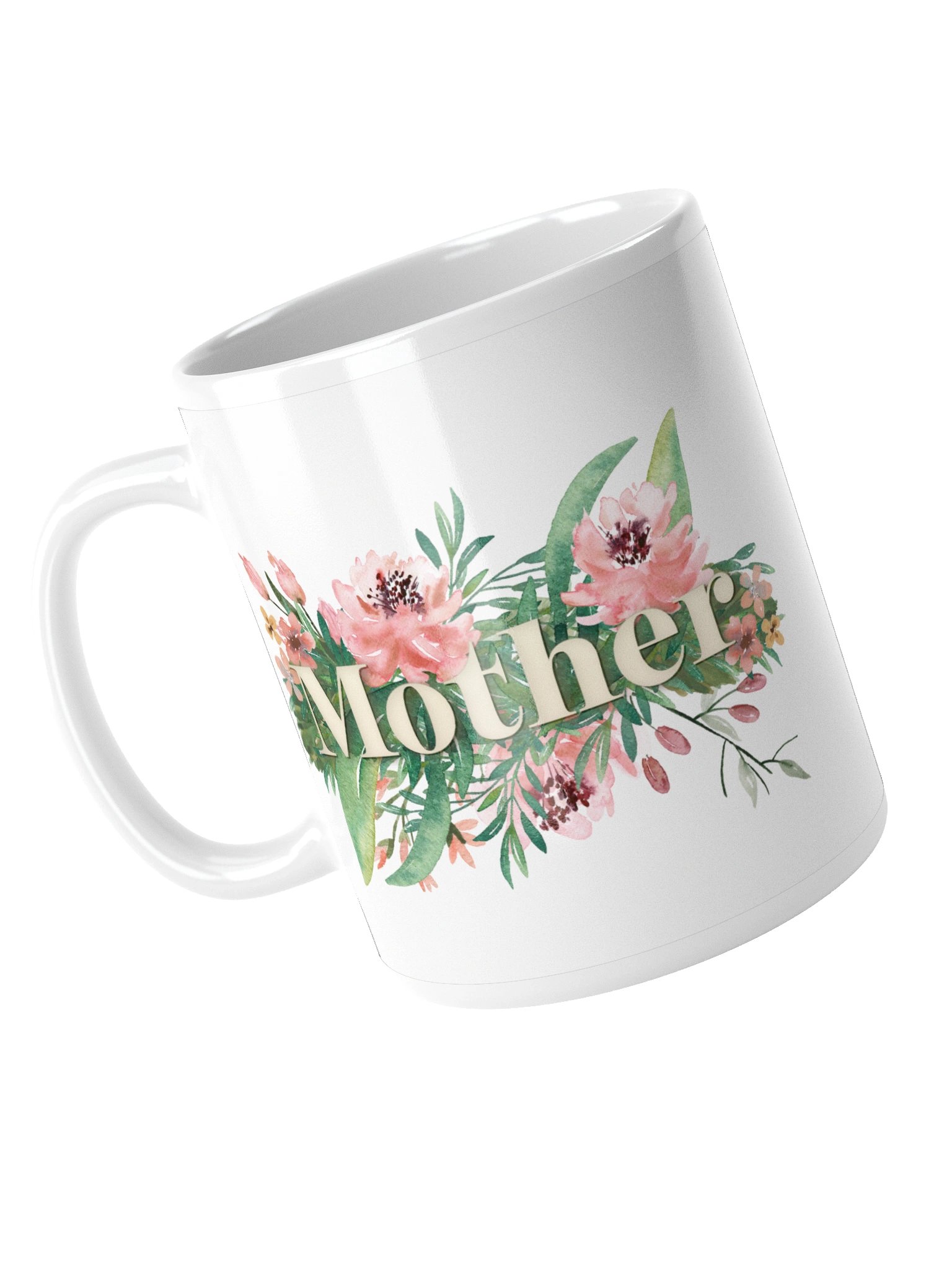 Mother Pink Peach Floral Word Mug product image (5)