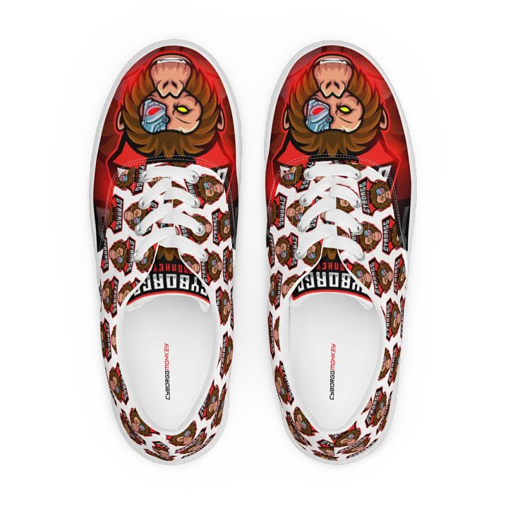 CyborggMonkey Red Pattern Men's Shoes product image (1)