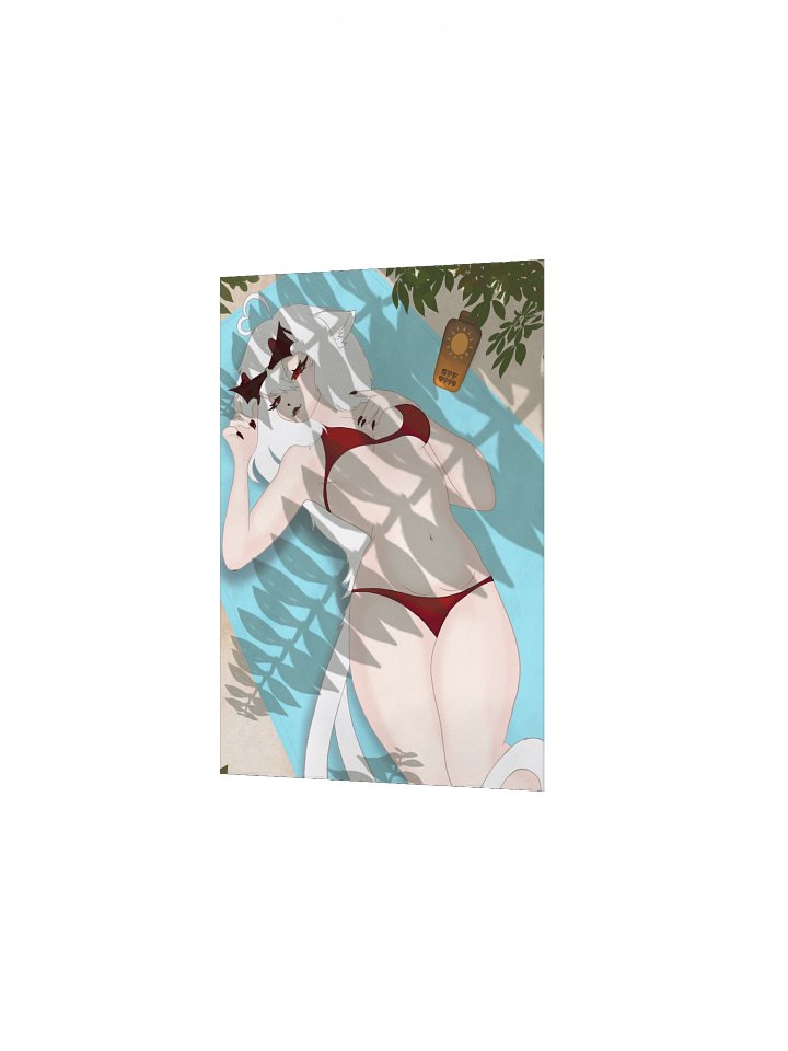 Summer Neko Towel Lay Poster product image (2)