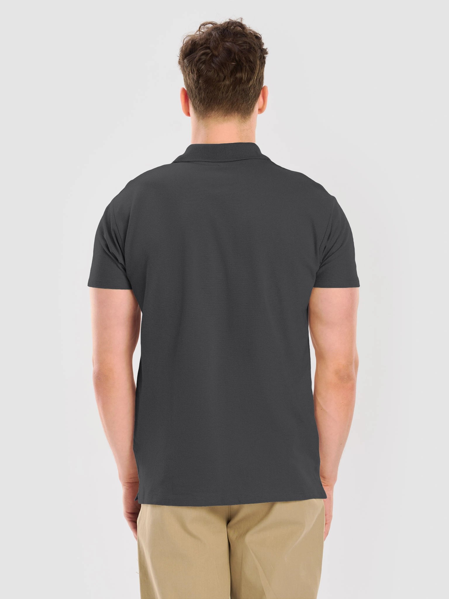 Unisex Dark Polo Shirt - White Embroidered "Stages Parent" product image (10)