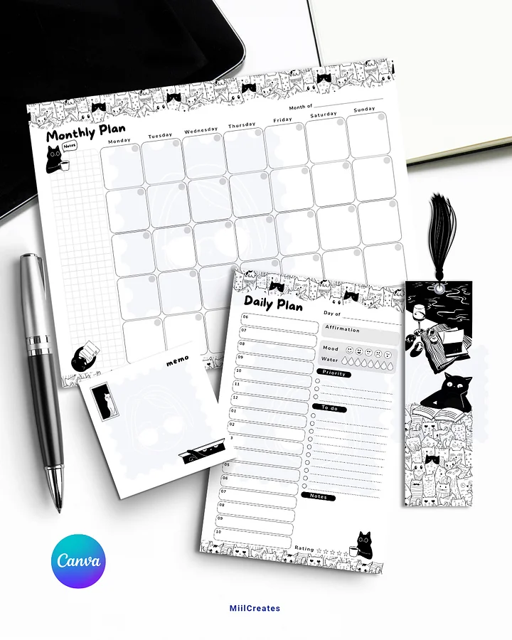 Black Cat Stationery Bundle product image (2)