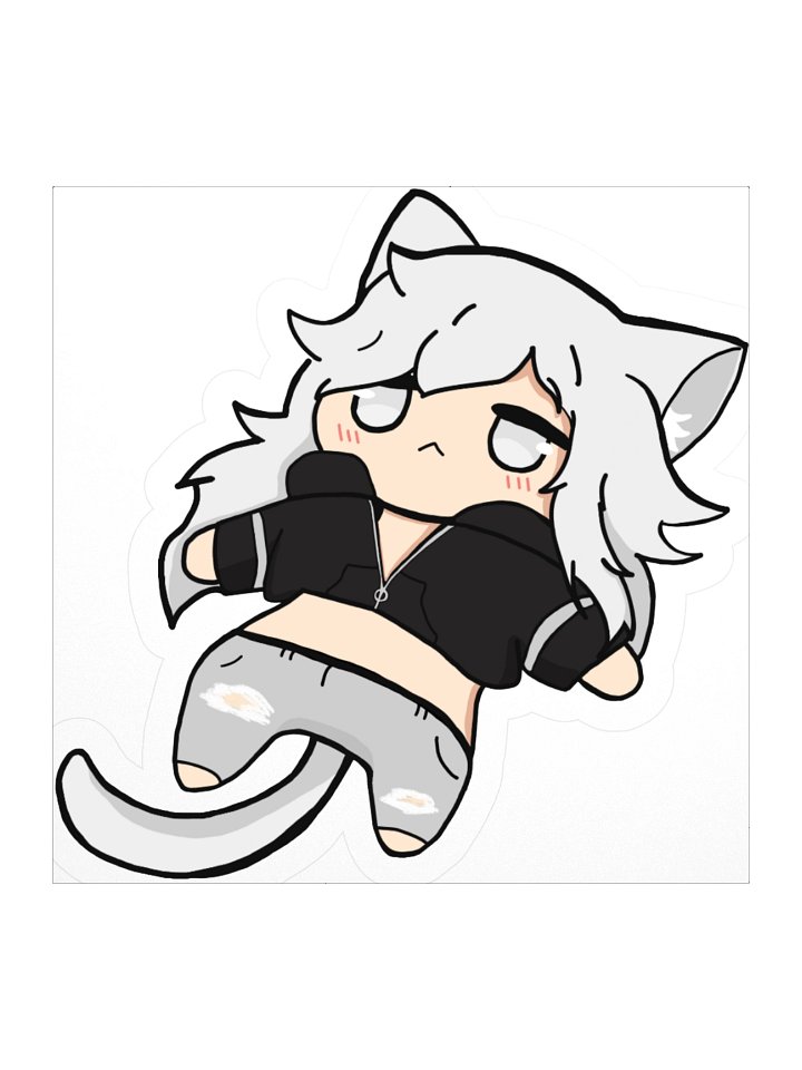 Raijin Zoning out Cat Sticker product image (1)