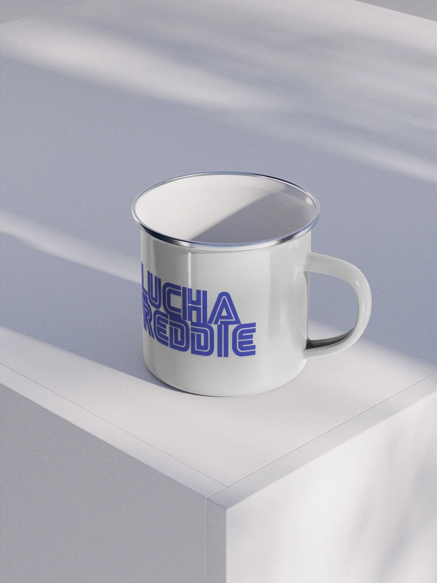 LuchaFreddie Mega Drive logo enamel mug product image (2)