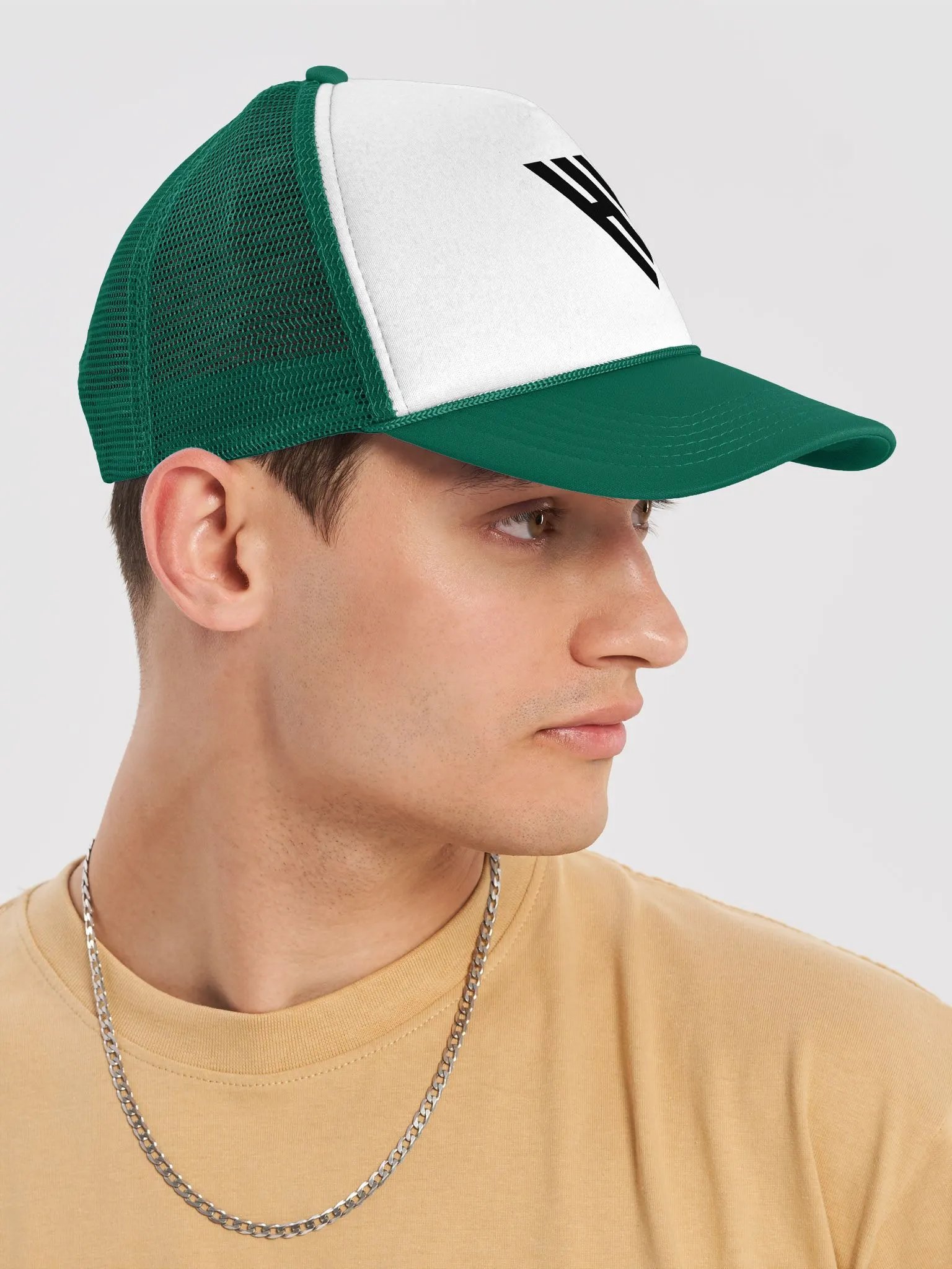 HEYIMSTEVE EMBLEM Blackout Foam Trucker Hat product image (6)