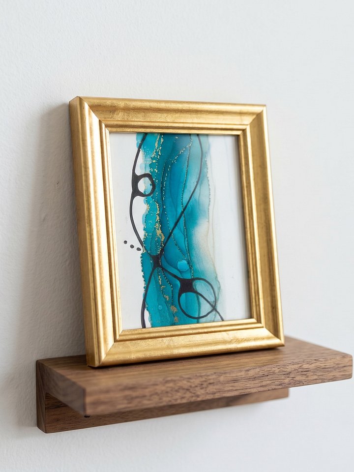 Tether II | Original ACEO Art Card (2.5" x 3.5") | Miniature Abstract Alcohol Ink Painting | product image (2)