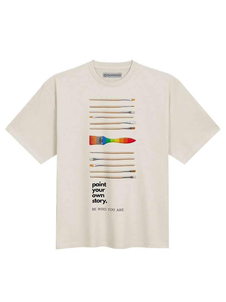 Rainbow Brushstroke Oversized Tee product image (2)