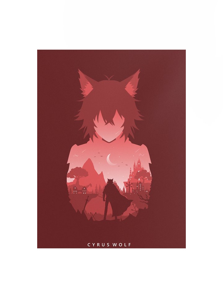 Cyrus Silhouette Poster 12"x16" product image (1)