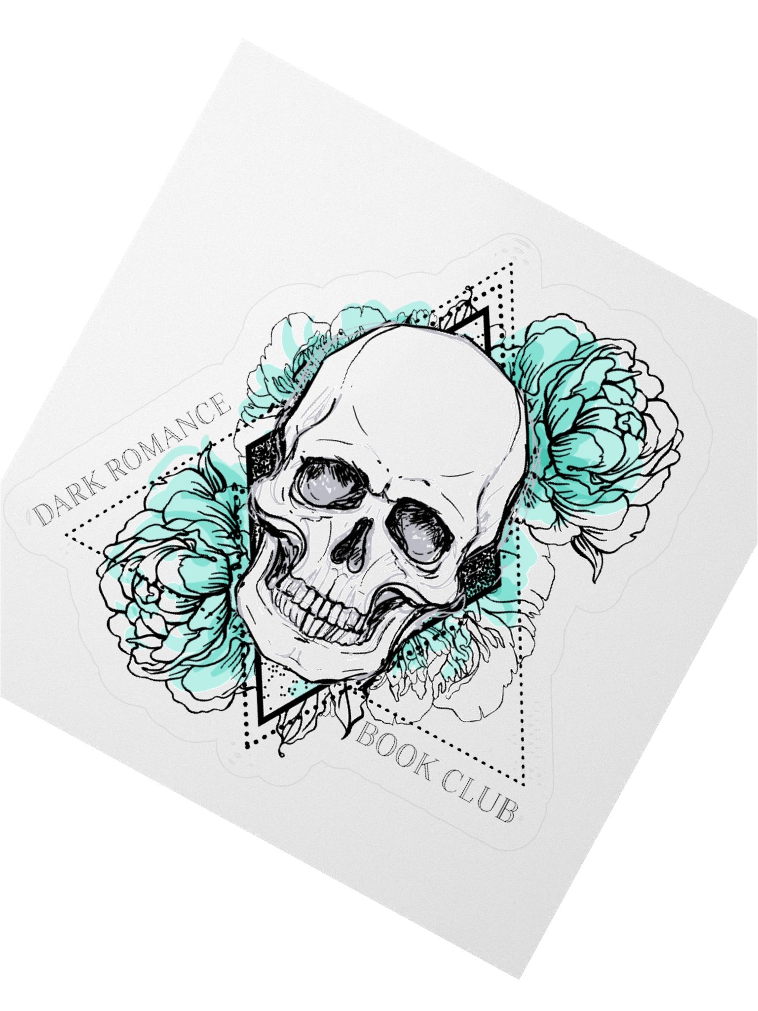 Dark Romance Floral Skull Sticker product image (6)