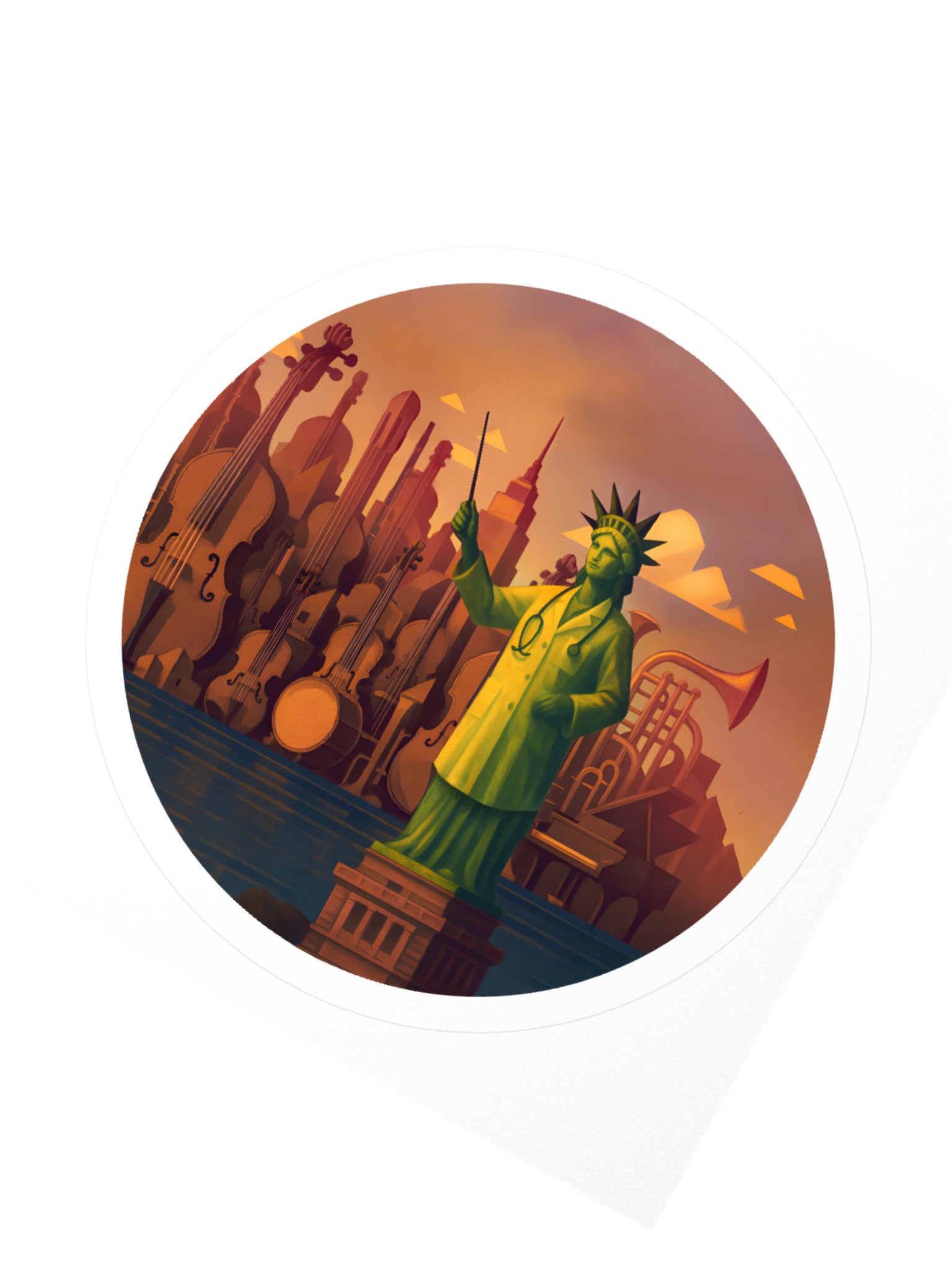 WDO NYC Circle Sticker product image (2)