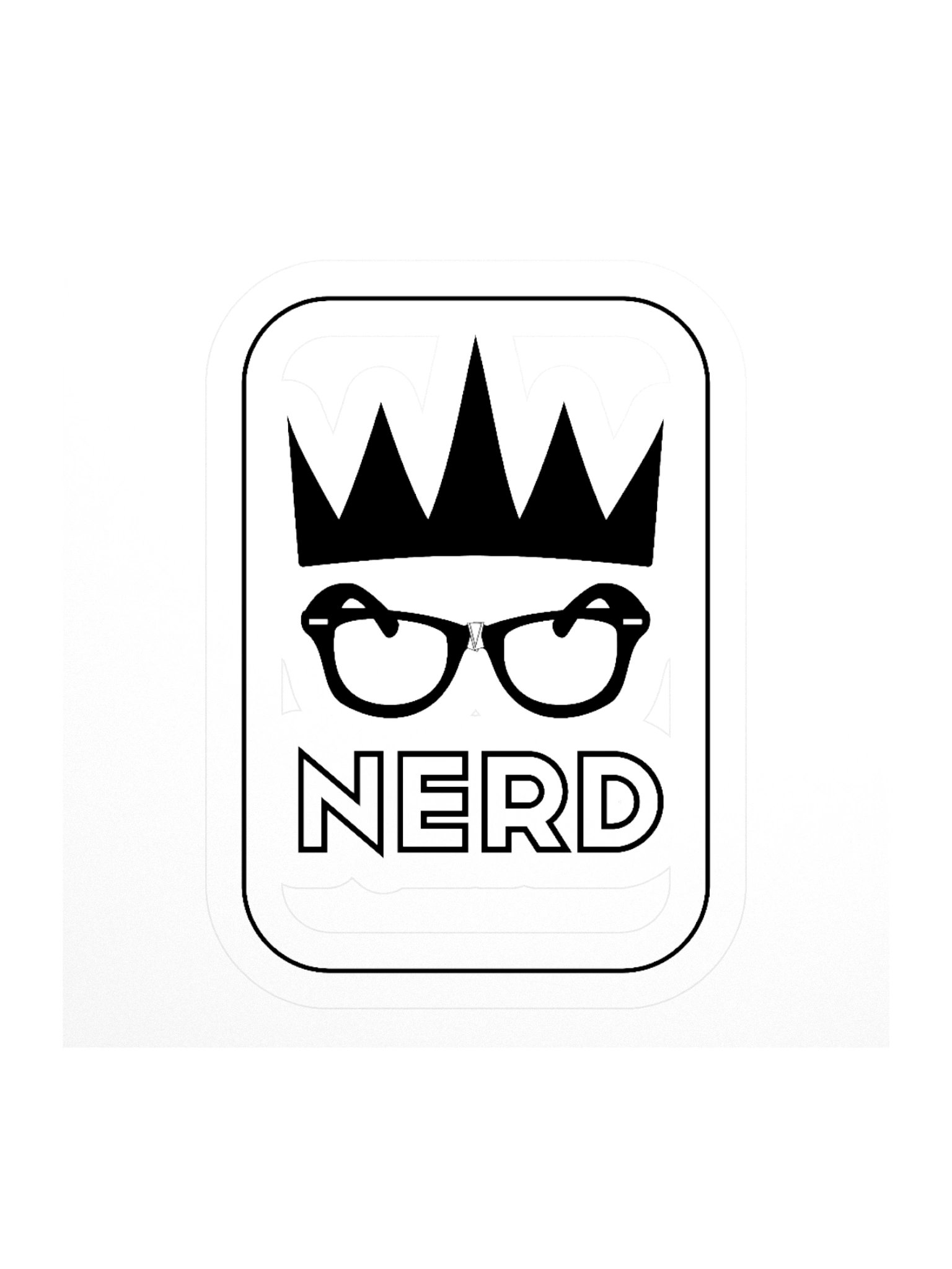 King Nerd Statement Kiss Cut Stickers product image (2)