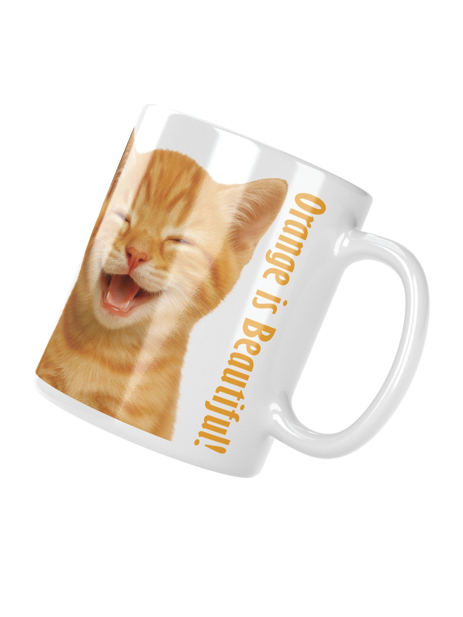 Mug: "Orange is Beautiful" with Beautiful Orange Tabby cat image product image (3)