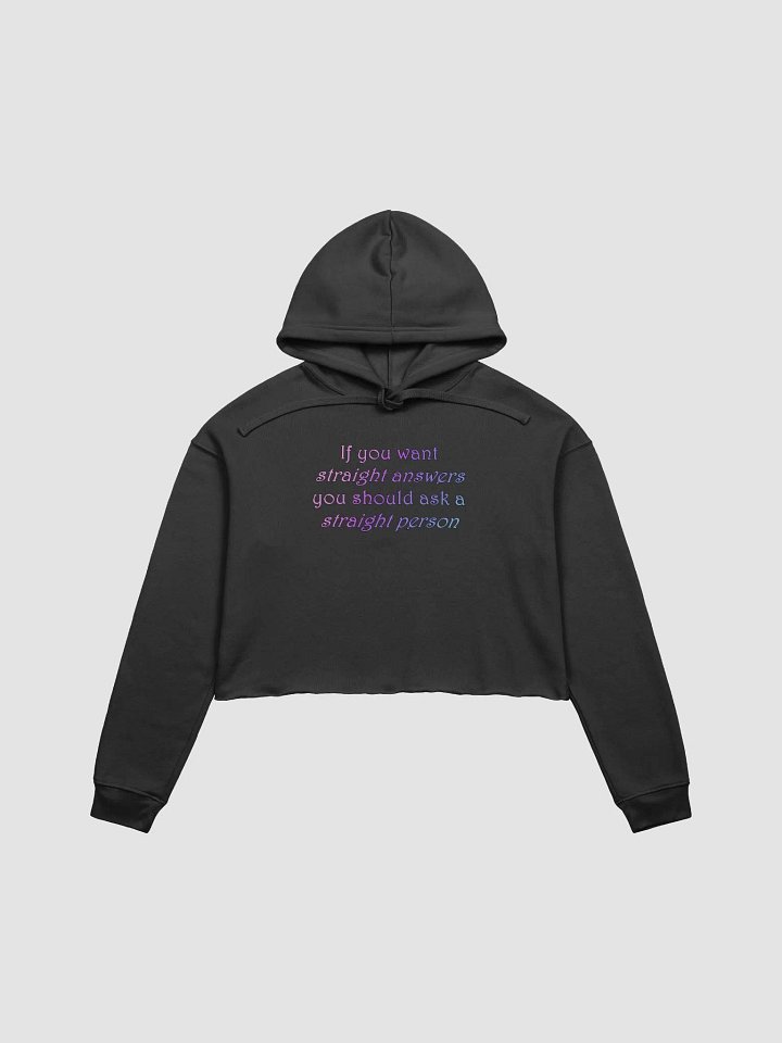 Straight Answers Crop Hoodie product image (1)